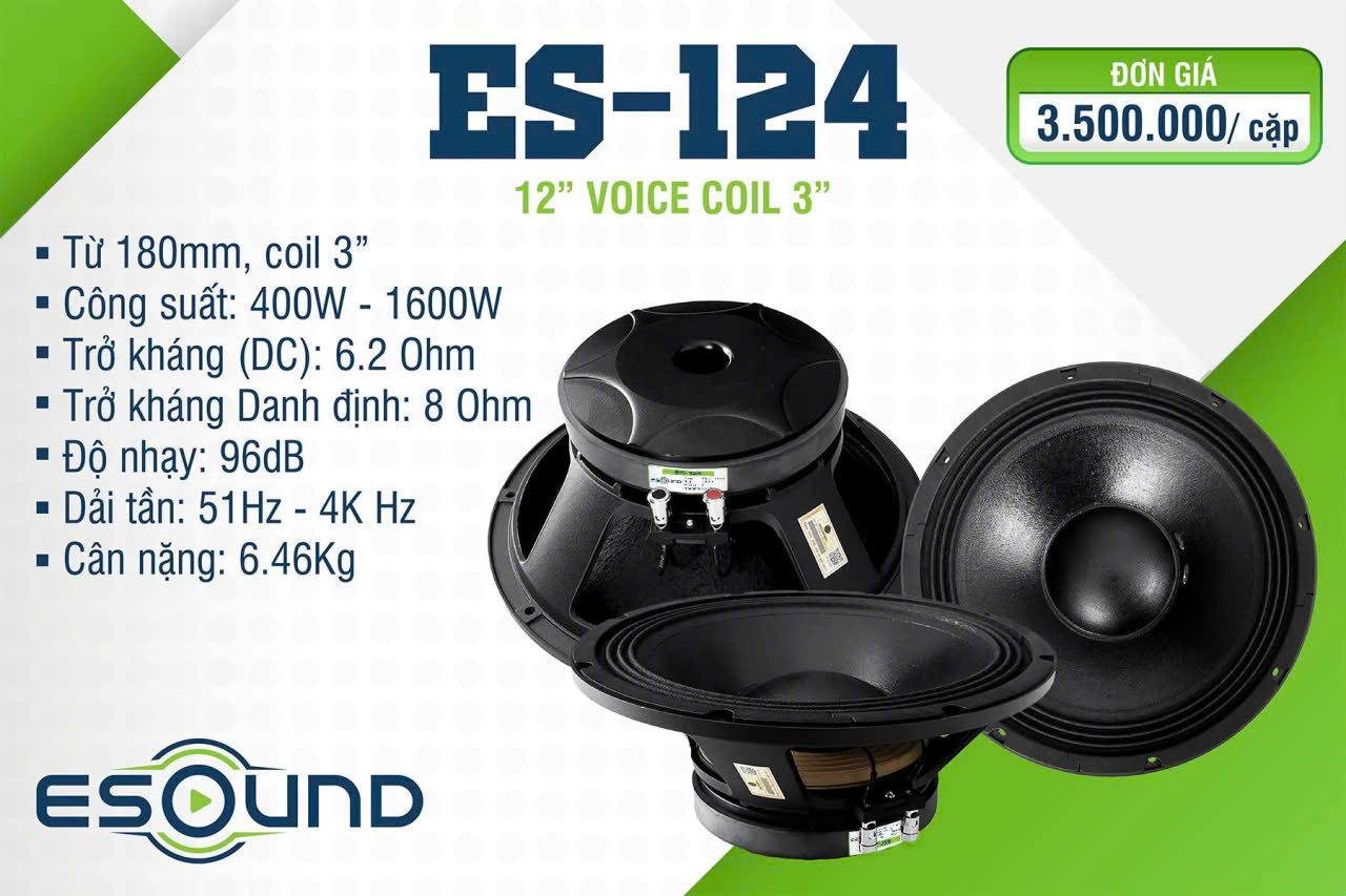Củ Bass 12″ coil 3″ ES-124