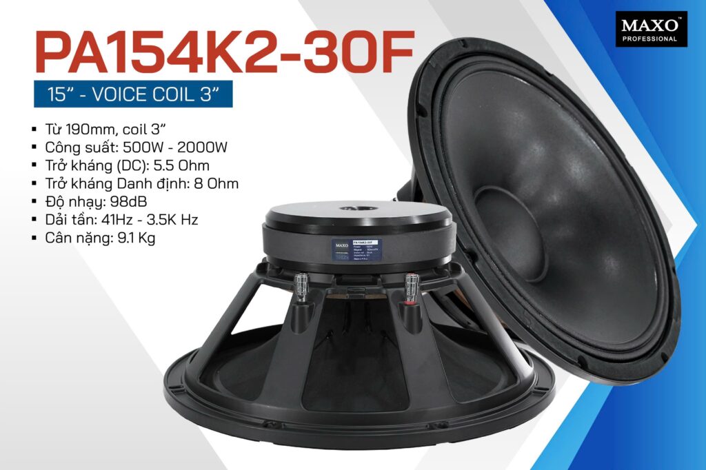 Loa Bass 15″ Coil 3″ PA154K2-30F